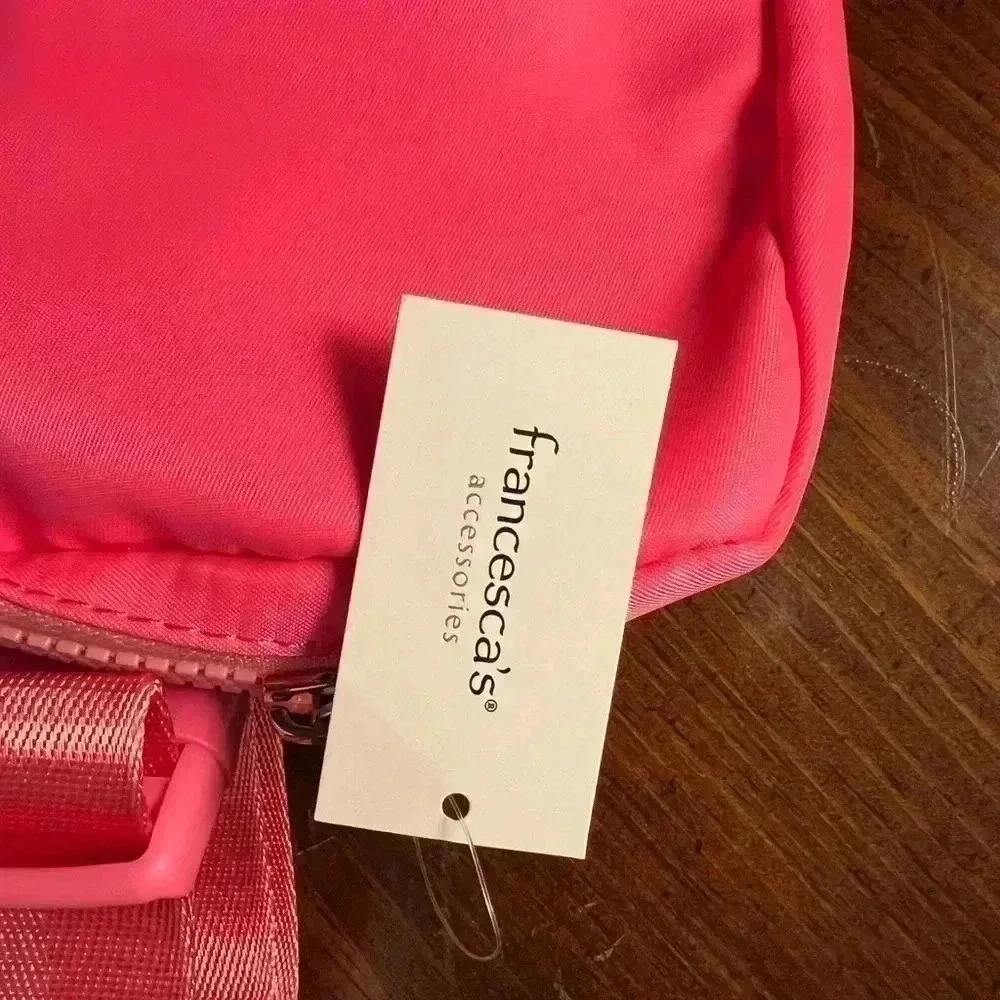 Francesca’s Neon Coral Cross Fanny NWT - Picture 2 of 6